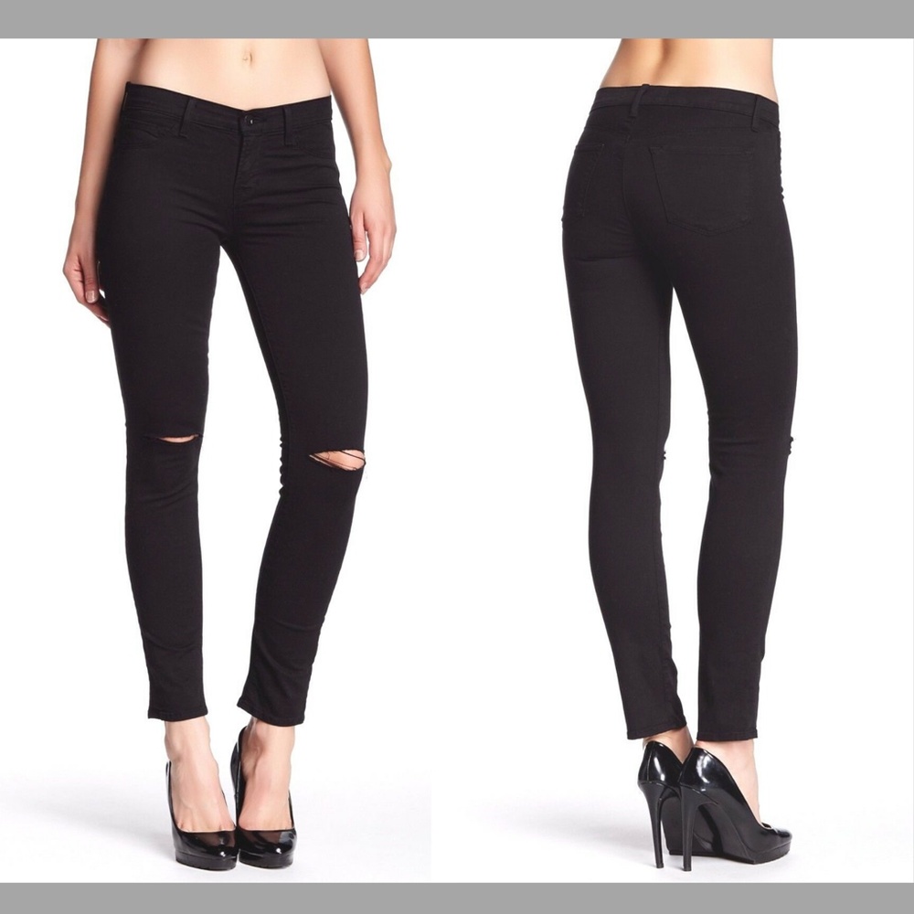 NWT‎ J Brand Mid Rise Skinny Jean Black [ SZ 26 ]